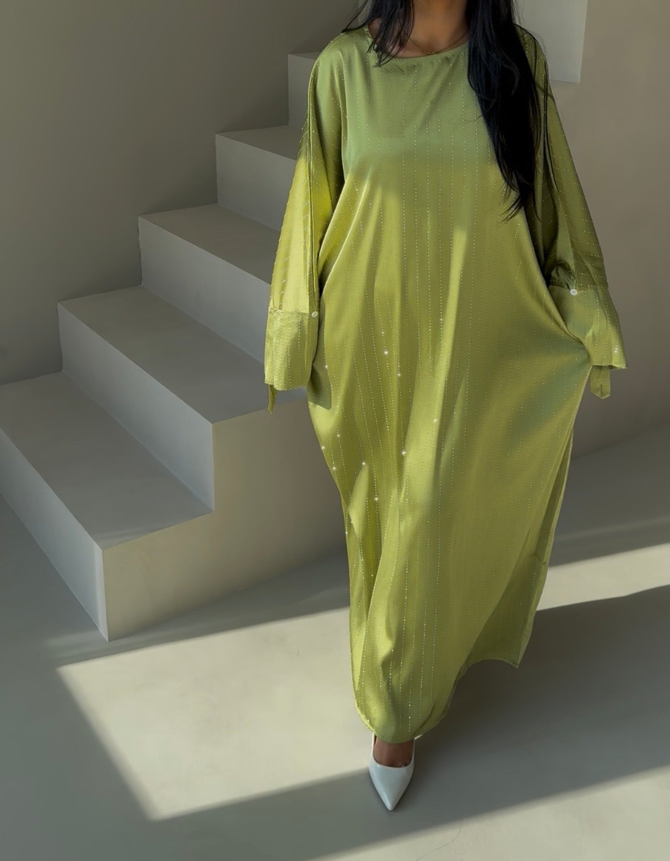 Luxury Glitter Batwing Abaya